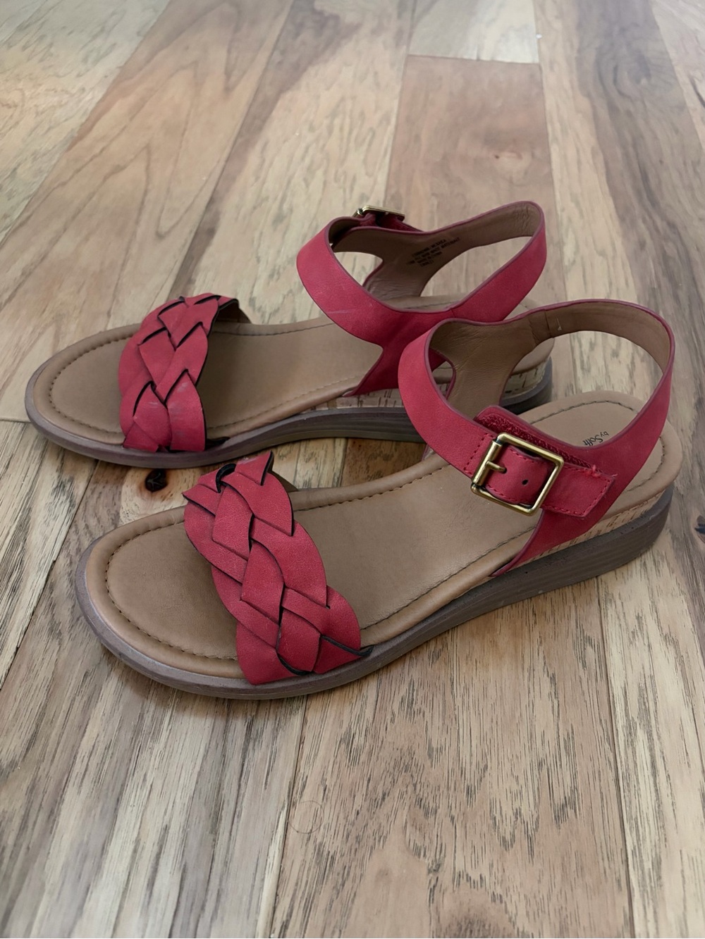 EuroSoft McKaila wedge red sandals